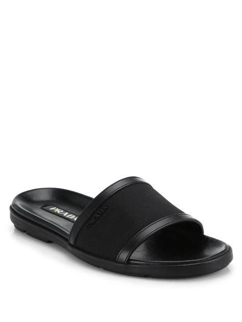 mens prada sliders|Prada men's moccasins.